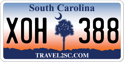 SC license plate XOH388