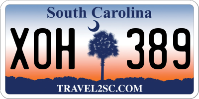 SC license plate XOH389
