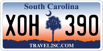 SC license plate XOH390