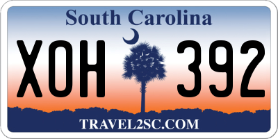 SC license plate XOH392