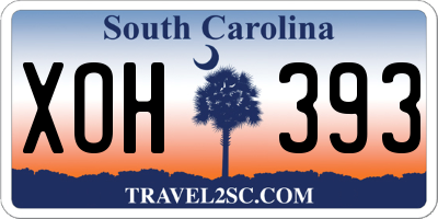 SC license plate XOH393