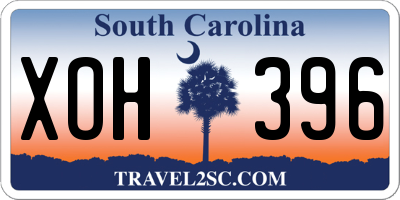 SC license plate XOH396