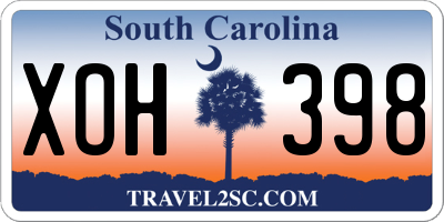SC license plate XOH398