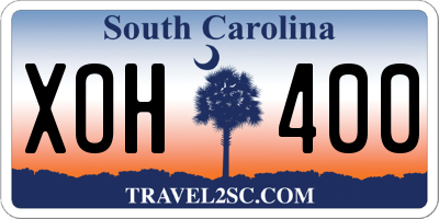 SC license plate XOH400