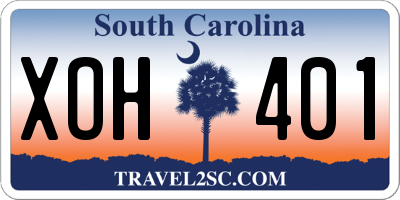 SC license plate XOH401