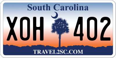 SC license plate XOH402