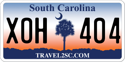 SC license plate XOH404