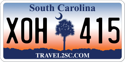 SC license plate XOH415