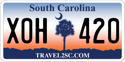 SC license plate XOH420