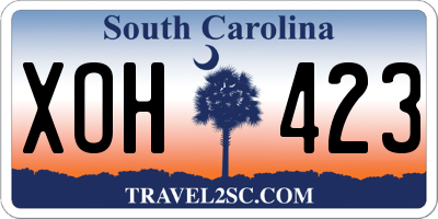SC license plate XOH423