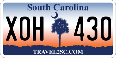 SC license plate XOH430