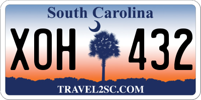 SC license plate XOH432