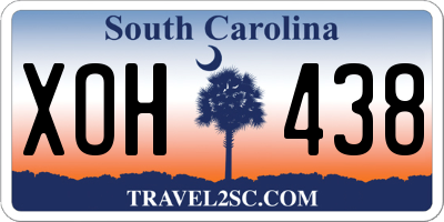 SC license plate XOH438