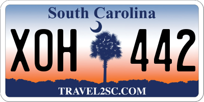 SC license plate XOH442