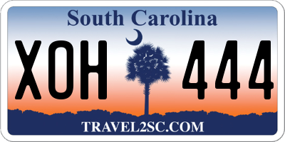 SC license plate XOH444