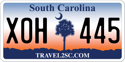 SC license plate XOH445