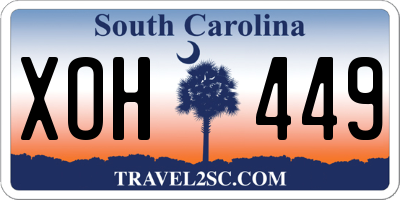 SC license plate XOH449
