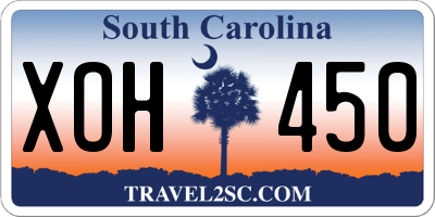 SC license plate XOH450