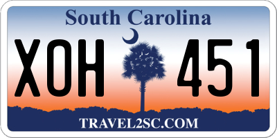 SC license plate XOH451