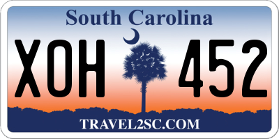 SC license plate XOH452