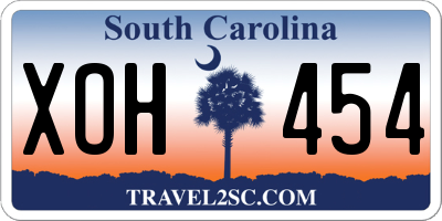 SC license plate XOH454