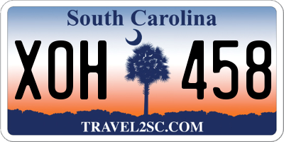 SC license plate XOH458