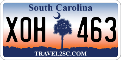 SC license plate XOH463