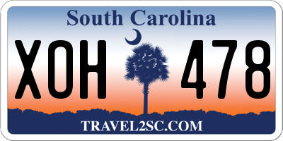 SC license plate XOH478