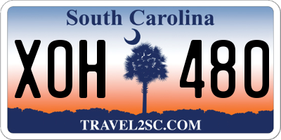 SC license plate XOH480