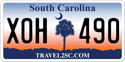 SC license plate XOH490