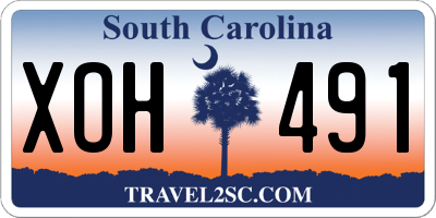 SC license plate XOH491
