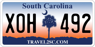 SC license plate XOH492