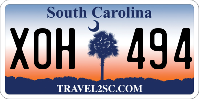 SC license plate XOH494