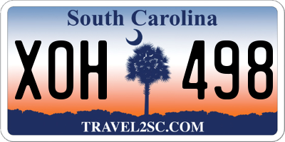 SC license plate XOH498