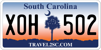 SC license plate XOH502