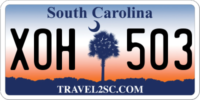 SC license plate XOH503