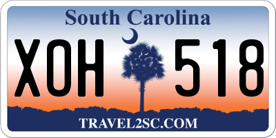SC license plate XOH518