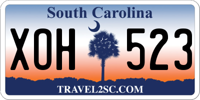 SC license plate XOH523
