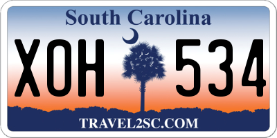 SC license plate XOH534