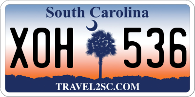 SC license plate XOH536