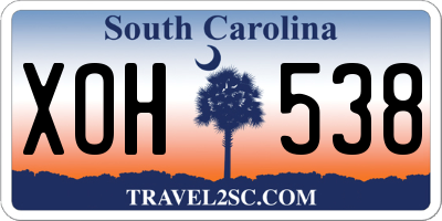 SC license plate XOH538