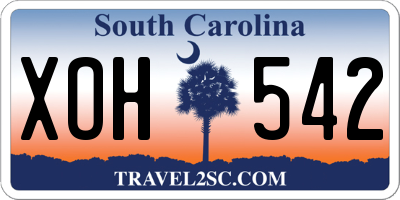 SC license plate XOH542