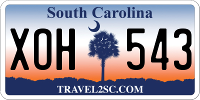 SC license plate XOH543