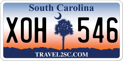 SC license plate XOH546