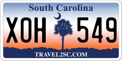 SC license plate XOH549