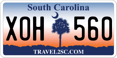 SC license plate XOH560