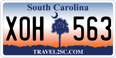 SC license plate XOH563