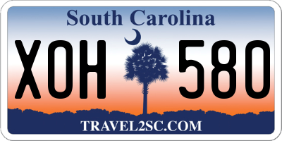 SC license plate XOH580
