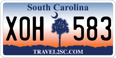 SC license plate XOH583