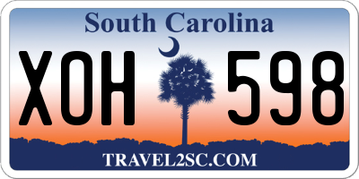 SC license plate XOH598